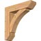 Ekena Millwork Thorton Slat Smooth Bracket w/ Offset Brace, Western Red Cedar, 7 1/2"W x 30"D x 30"H BKT0806X30X30THR06SWR - alternate 1